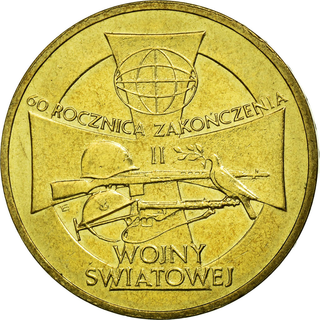 Moneta, Polonia, 60th Anniversary of WWII, 2 Zlote, 2005, Warsaw, BB, Ottone