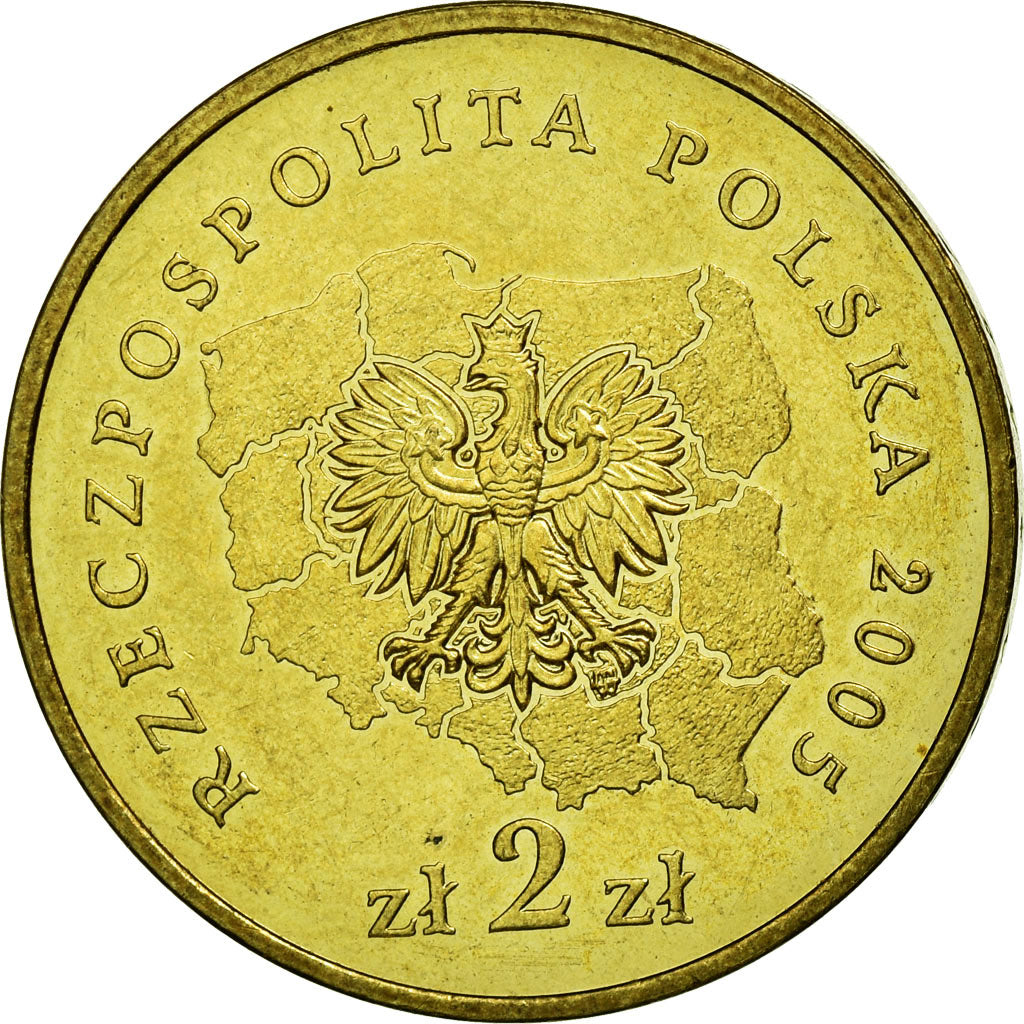 Moneda, Polonia, Wielkopolskie, 2 Zlote, 2005, Warsaw, MBC, Latón, KM:562