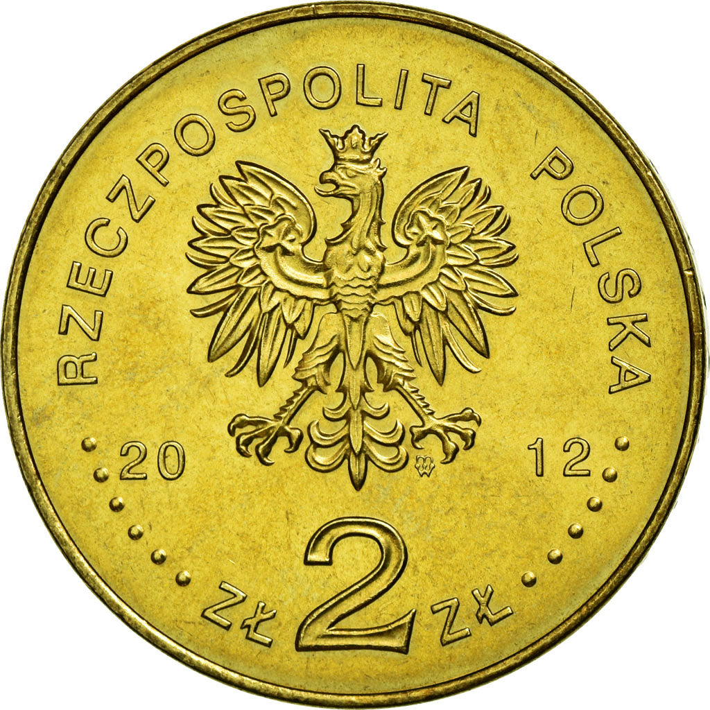 Moneda, Polonia, Krzemionki Opatowskie, 2 Zlote, 2012, Warsaw, MBC+, Latón