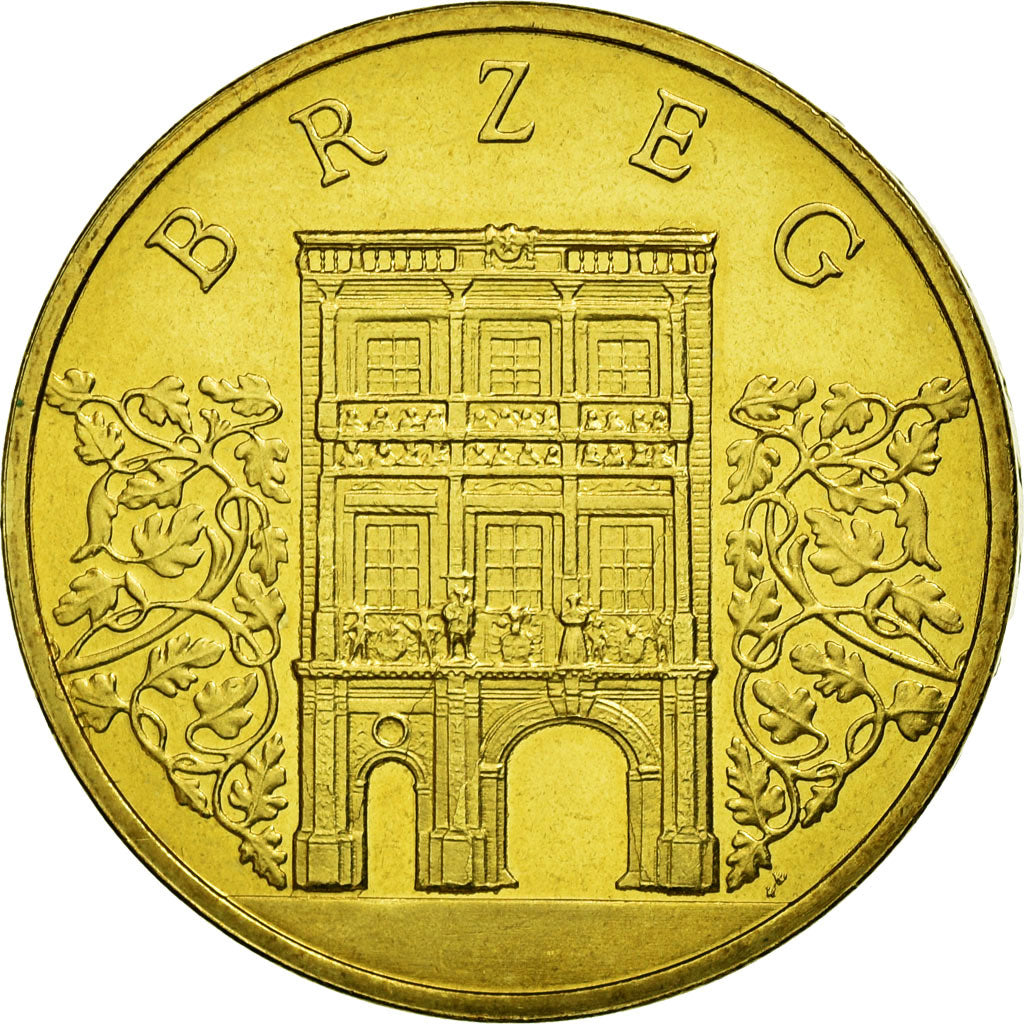 Coin, Poland, BRZEG, 2 Zlote, 2007, Warsaw, EF(40-45), Brass, KM:615