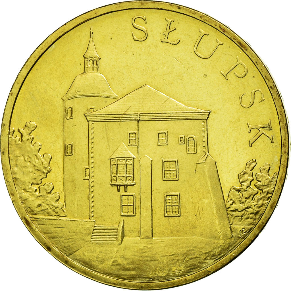 Coin, Poland, SLUPSK, 2 Zlote, 2007, Warsaw, EF(40-45), Brass, KM:620
