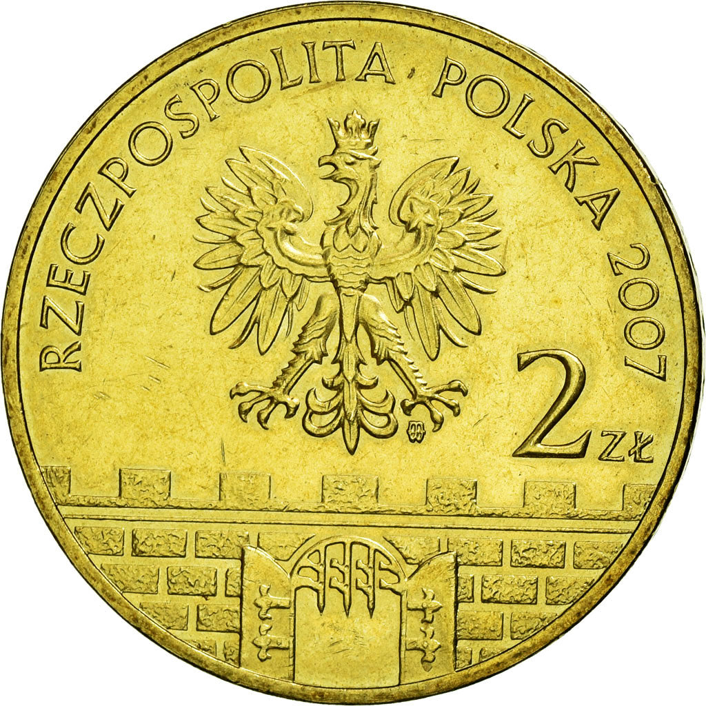 Moeda, Polónia, TARNOW, 2 Zlote, 2007, Warsaw, EF(40-45), Latão, KM:625