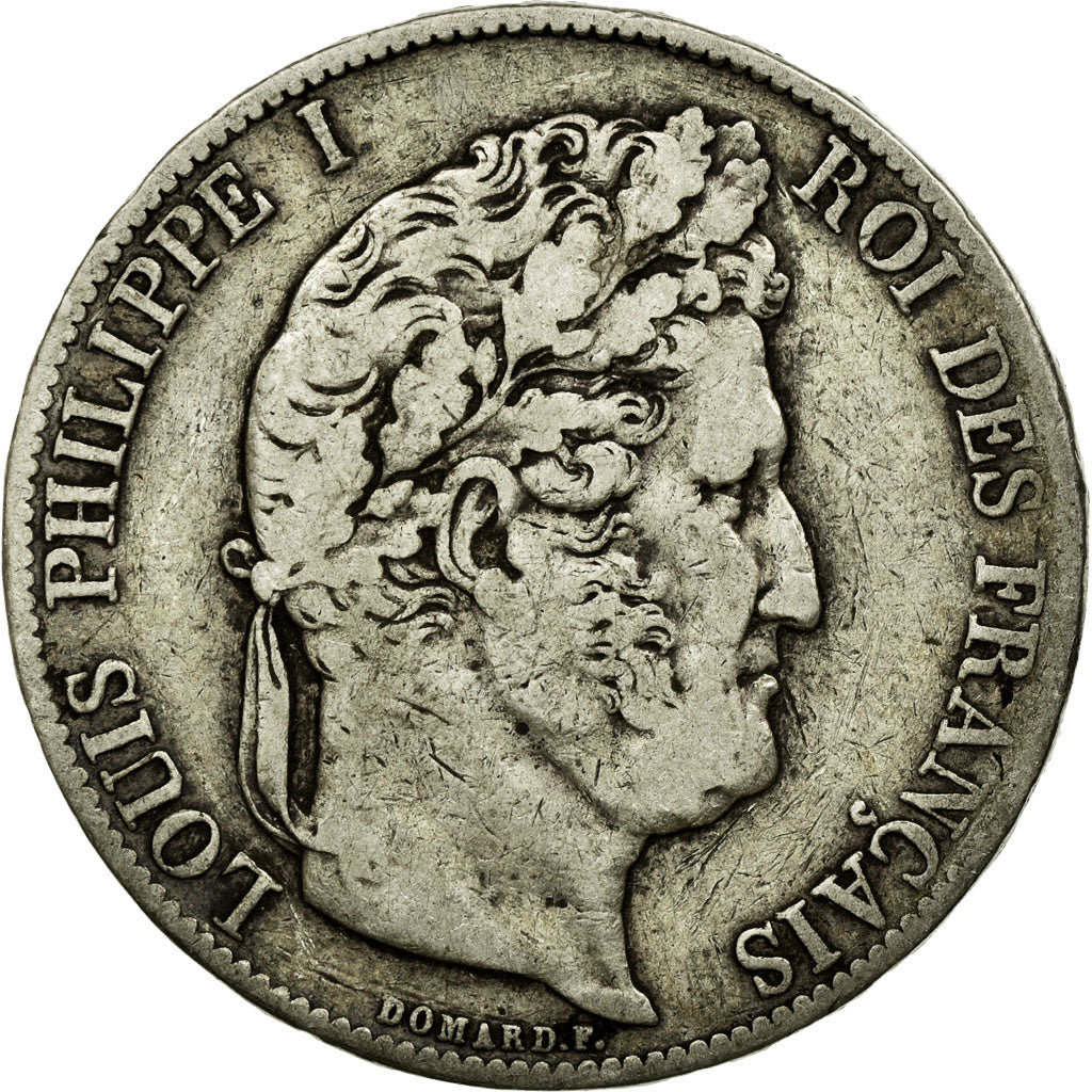Coin, France, Louis-Philippe, 5 Francs, 1847, Strasbourg, VF(30-35), Silver