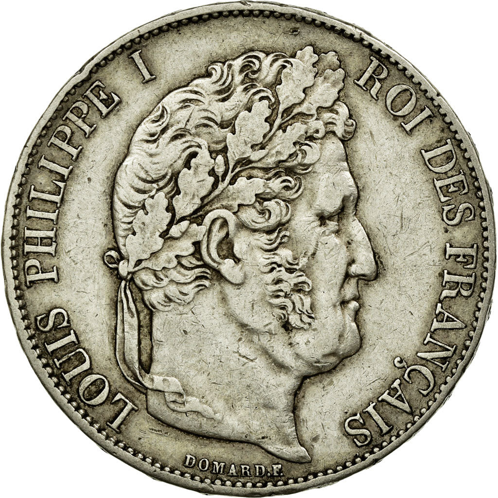 Coin, France, Louis-Philippe, 5 Francs, 1847, Paris, EF(40-45), Silver