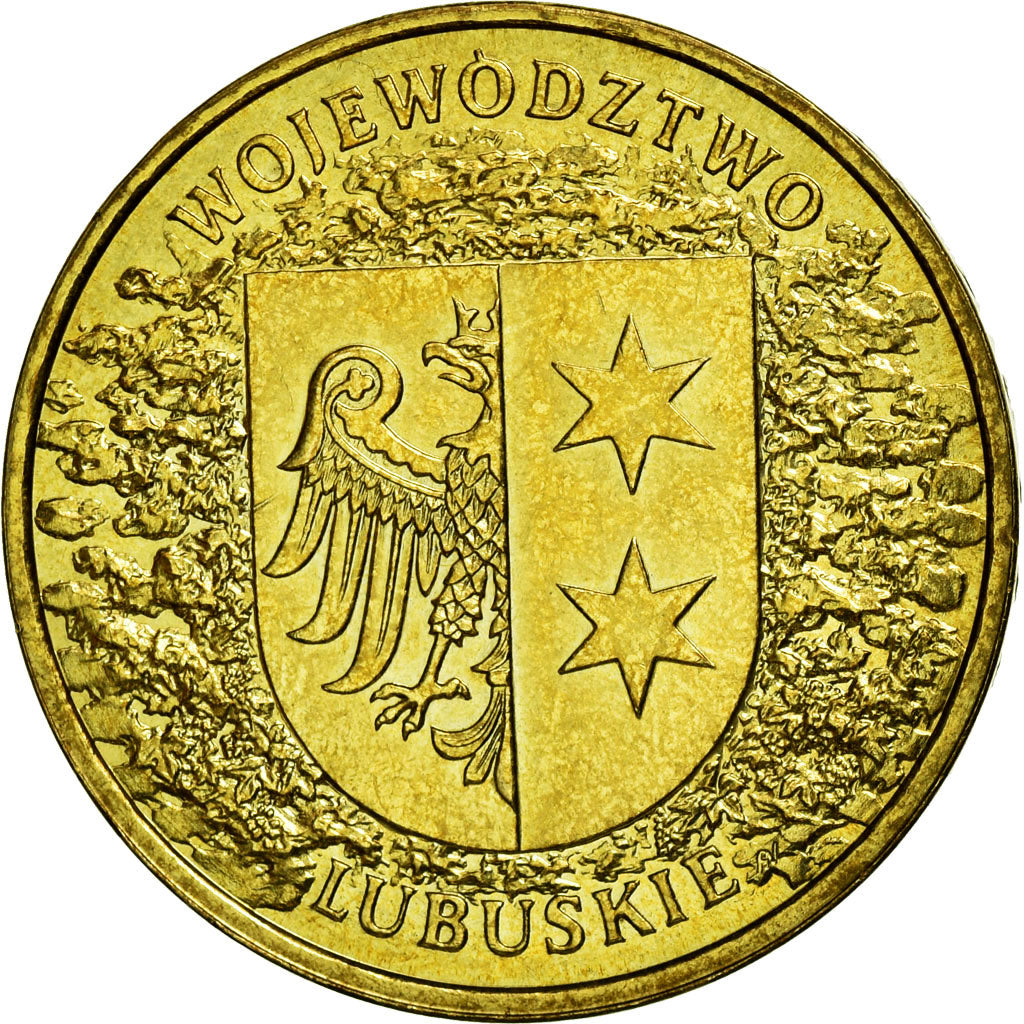 Munten, Polen, Lubuskie District, 2 Zlote, 2004, Warsaw, ZF, Tin, KM:486