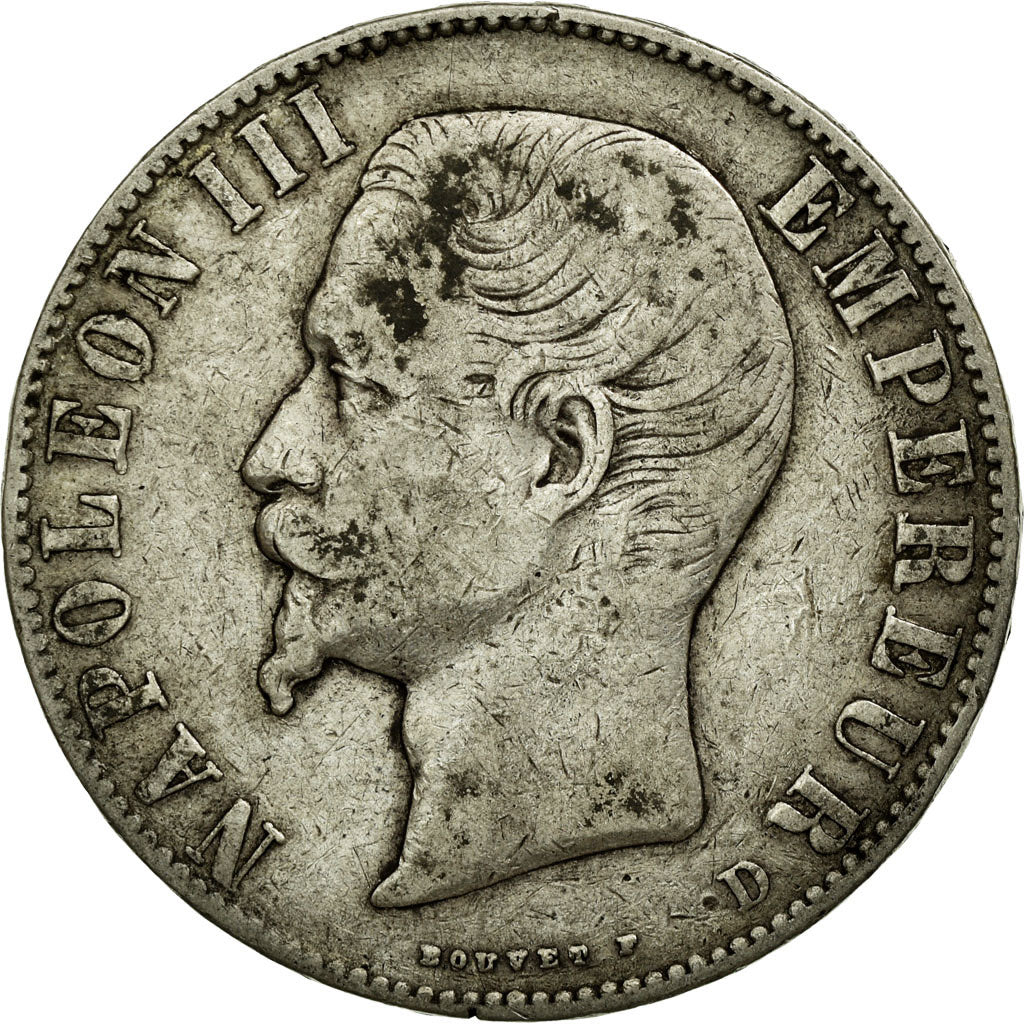 Monnaie, France, Napoleon III, Napoléon III, 5 Francs, 1856, Lyon, TB+, Argent