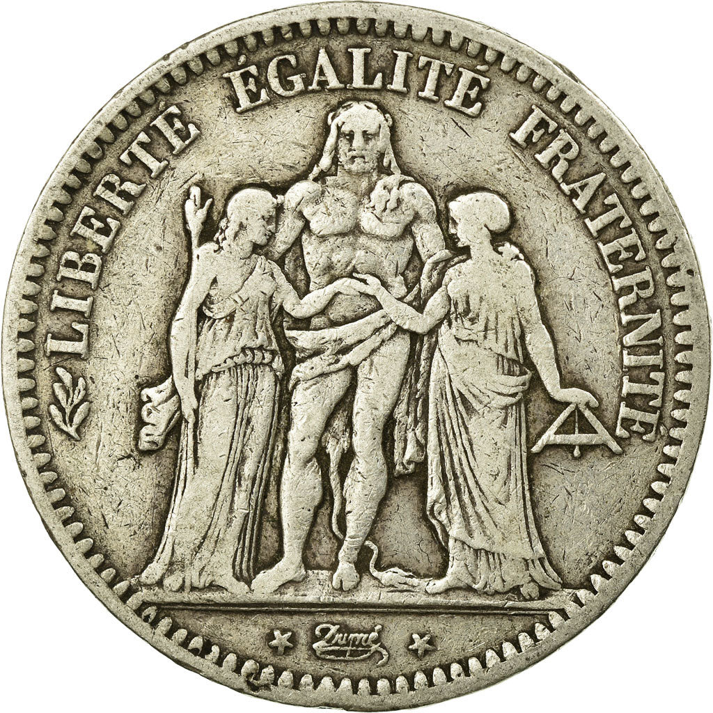Coin, France, Hercule, 5 Francs, 1849, Bordeaux, EF(40-45), Silver, KM:756.4