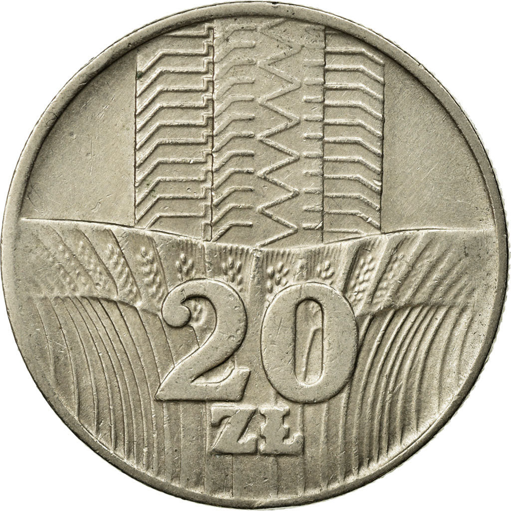 Moneda, Polonia, 20 Zlotych, 1976, Warsaw, MBC, Cobre - níquel, KM:67