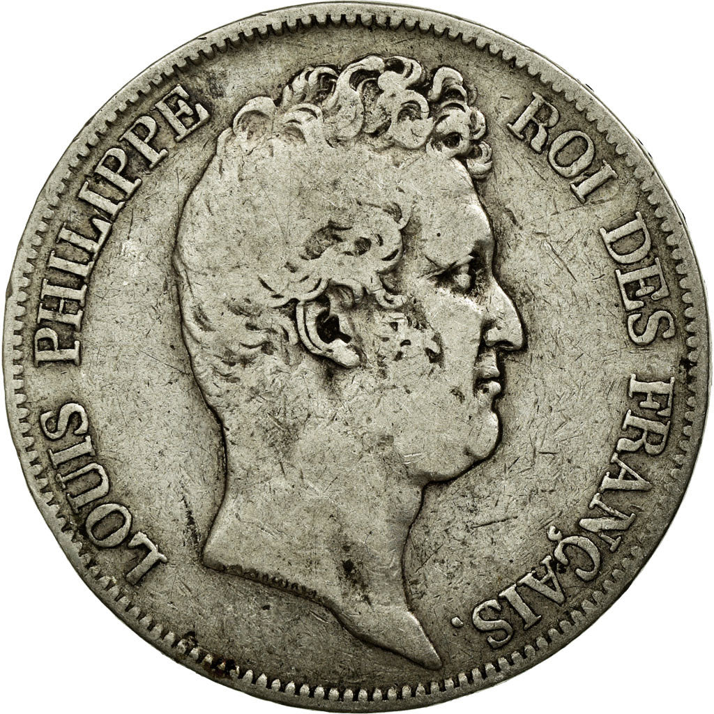 Coin, France, Louis-Philippe, 5 Francs, 1830, Rouen, VG(8-10), Silver, KM:737.2