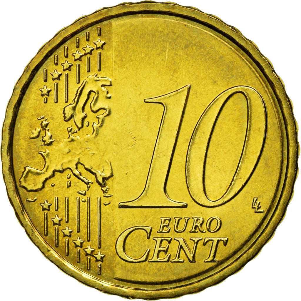 Slovakia, 10 Euro Cent, 2009, AU(55-58), Brass, KM:98