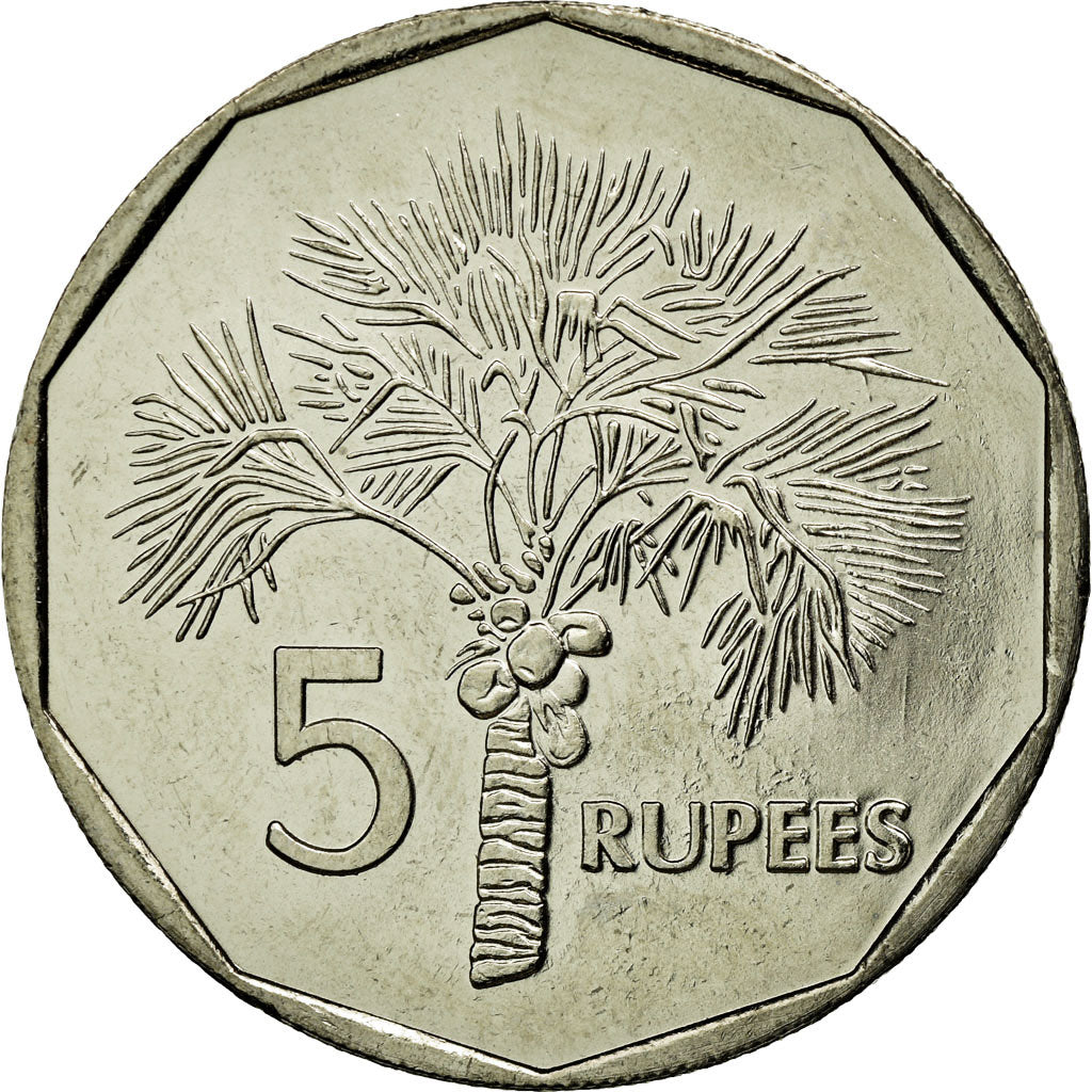 Coin, Seychelles, 5 Rupees, 2000, British Royal Mint, MS(63), Copper-nickel