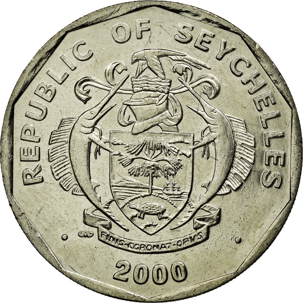 Münze, Seychelles, 5 Rupees, 2000, British Royal Mint, UNZ, Copper-nickel