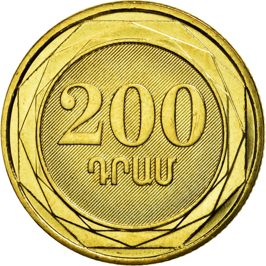 Coin, Armenia, 200 Dram, 2003, MS(63), Brass, KM:96