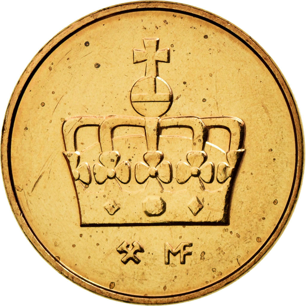 Coin, Norway, Harald V, 50 Öre, 2002, AU(55-58), Bronze, KM:460