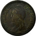 Moneda, Francia, Dupré, Decime, 1795, Paris, BC+, Bronce, Gadoury:186
