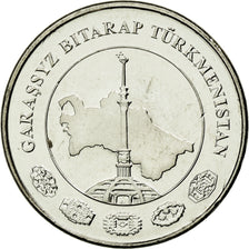 Monnaie, Turkmanistan, 5 Tenge, 2009, SUP, Nickel plated steel, KM:97