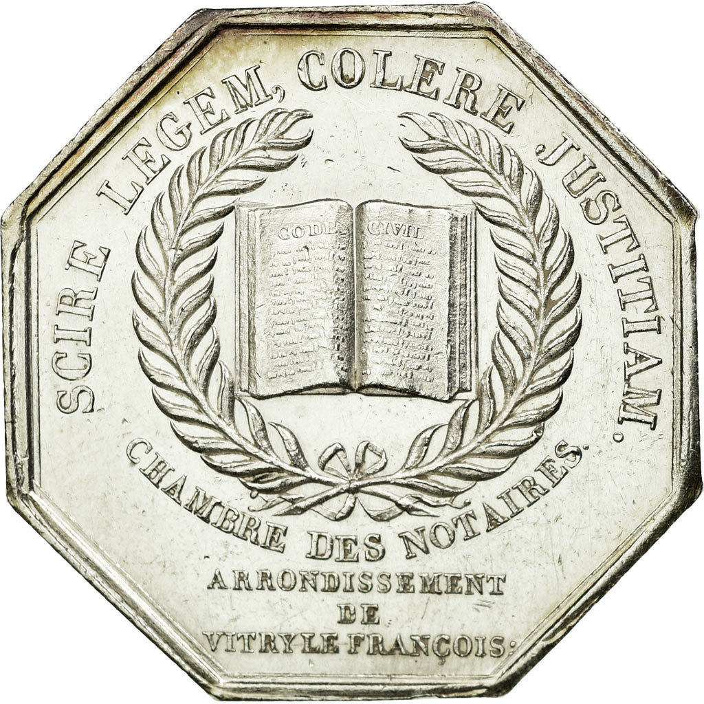 France, Token, Notary, AU(55-58), Silver, Lerouge:440