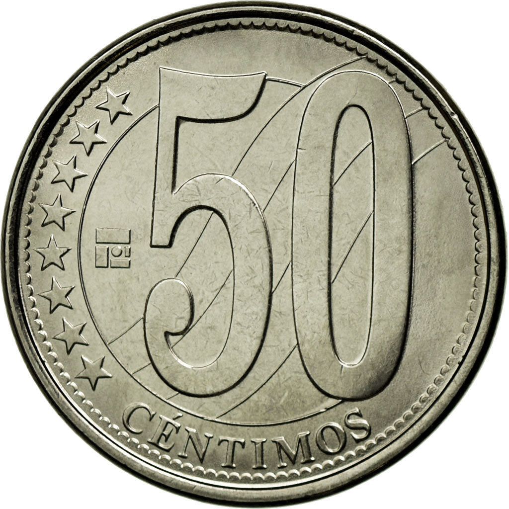 Moneta, Venezuela, 50 Centimos, 2007, Maracay, SPL, Acciaio placcato nichel