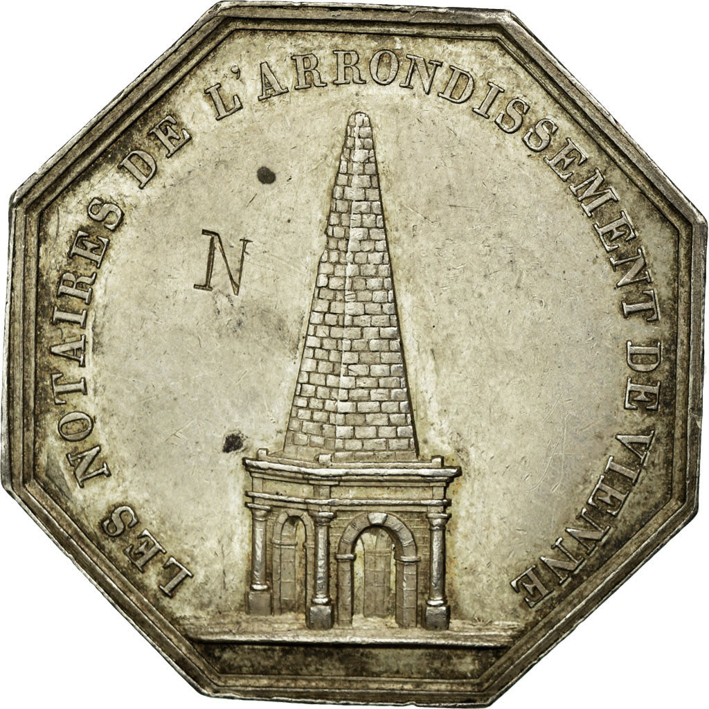 France, Token, Notary, 1837, AU(50-53), Silver, Lerouge:435