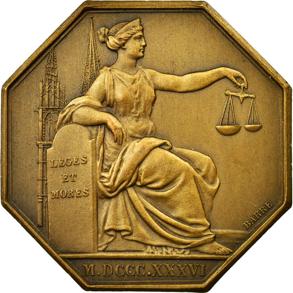 France, Jeton, Notary, 1836, SUP, Bronze, Lerouge:467a