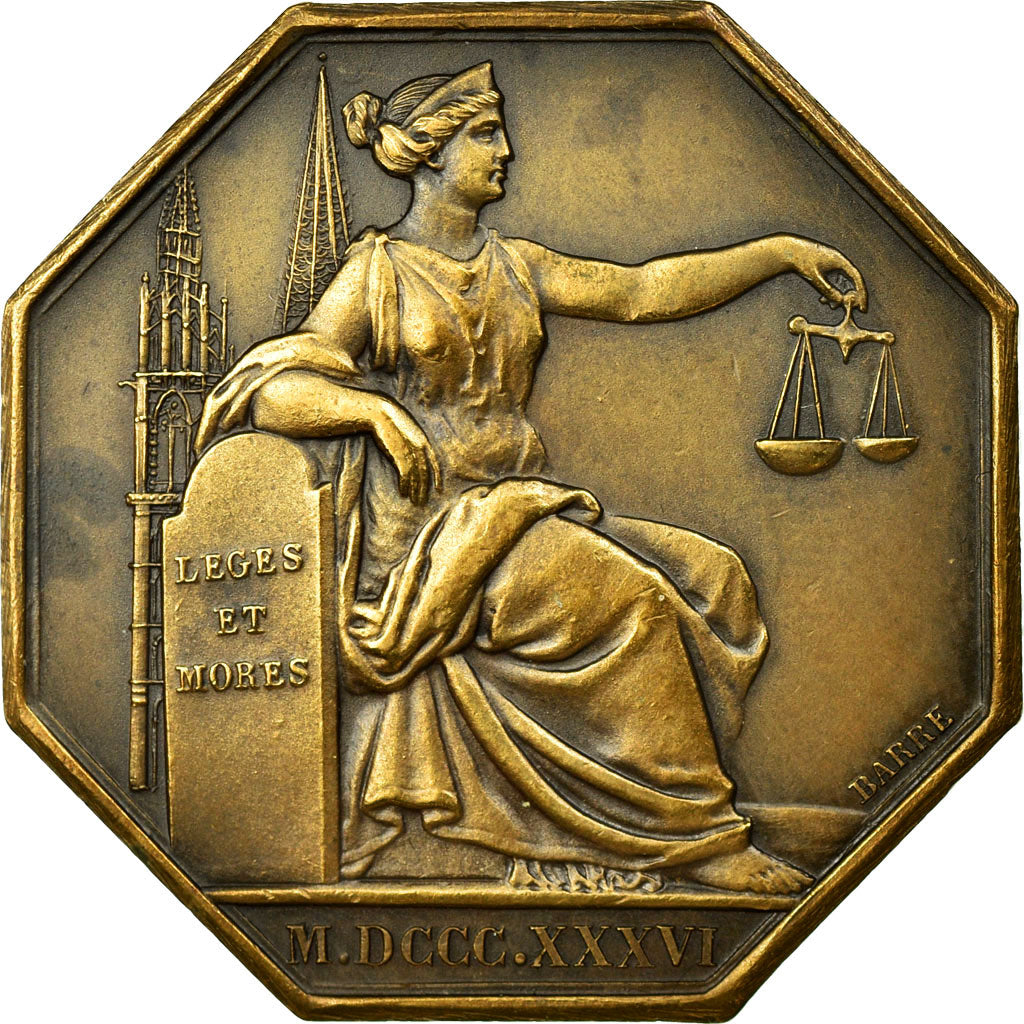 France, Jeton, Notary, 1836, SUP, Bronze, Lerouge:467a