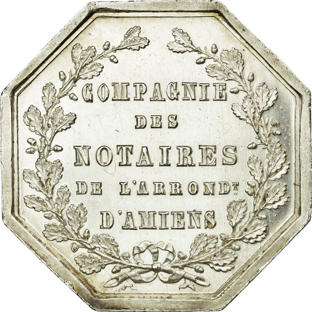 France, Jeton, Notary, 1854, SUP, Argent, Lerouge:12