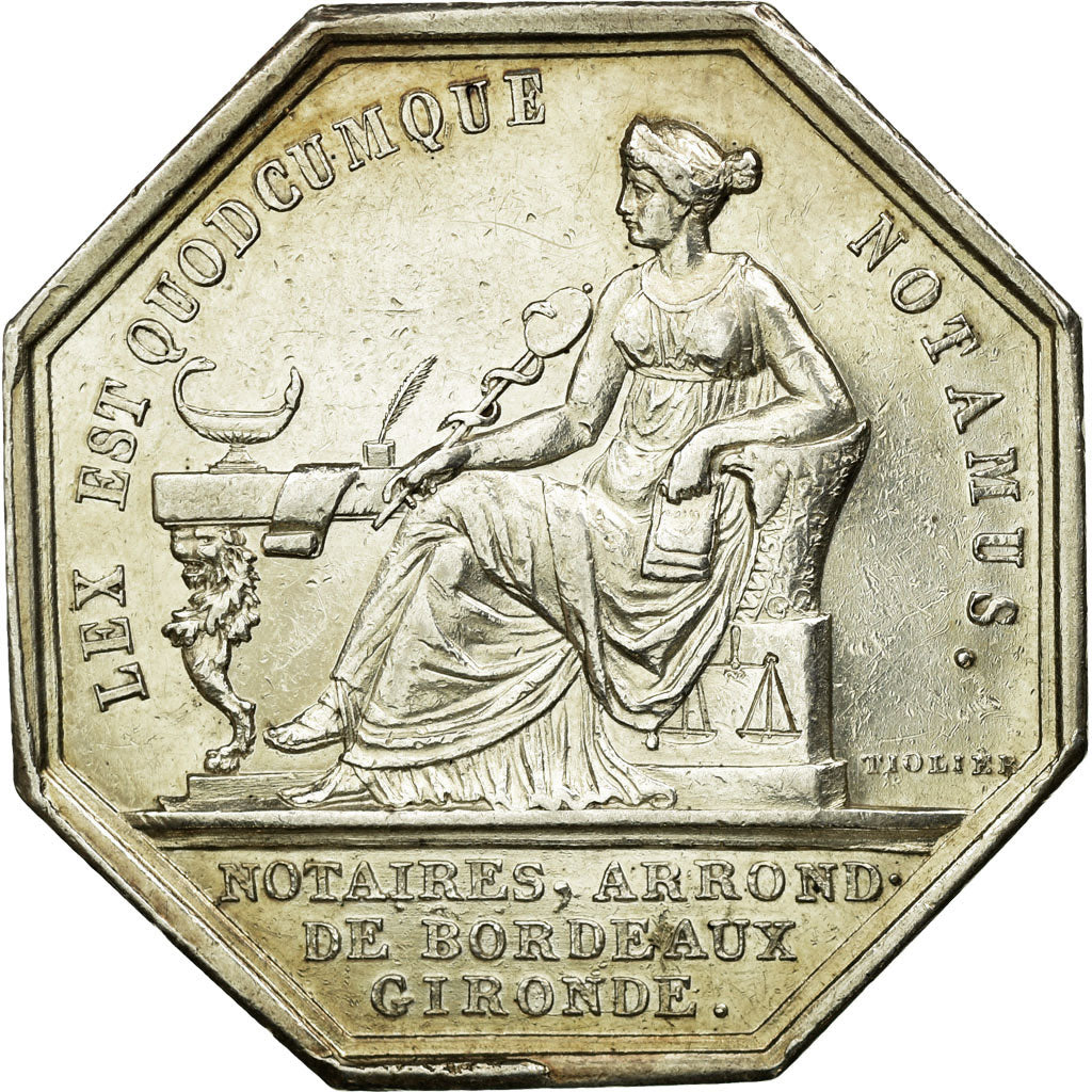France, Jeton, Notary, SUP, Argent, Lerouge:58