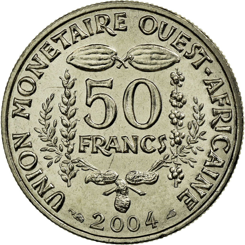 Moneda, Estados del África Occidental, 50 Francs, 2004, EBC, Cobre - níquel
