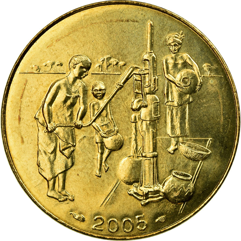 Coin, West African States, 10 Francs, 2005, AU(55-58), Aluminum-Bronze, KM:10