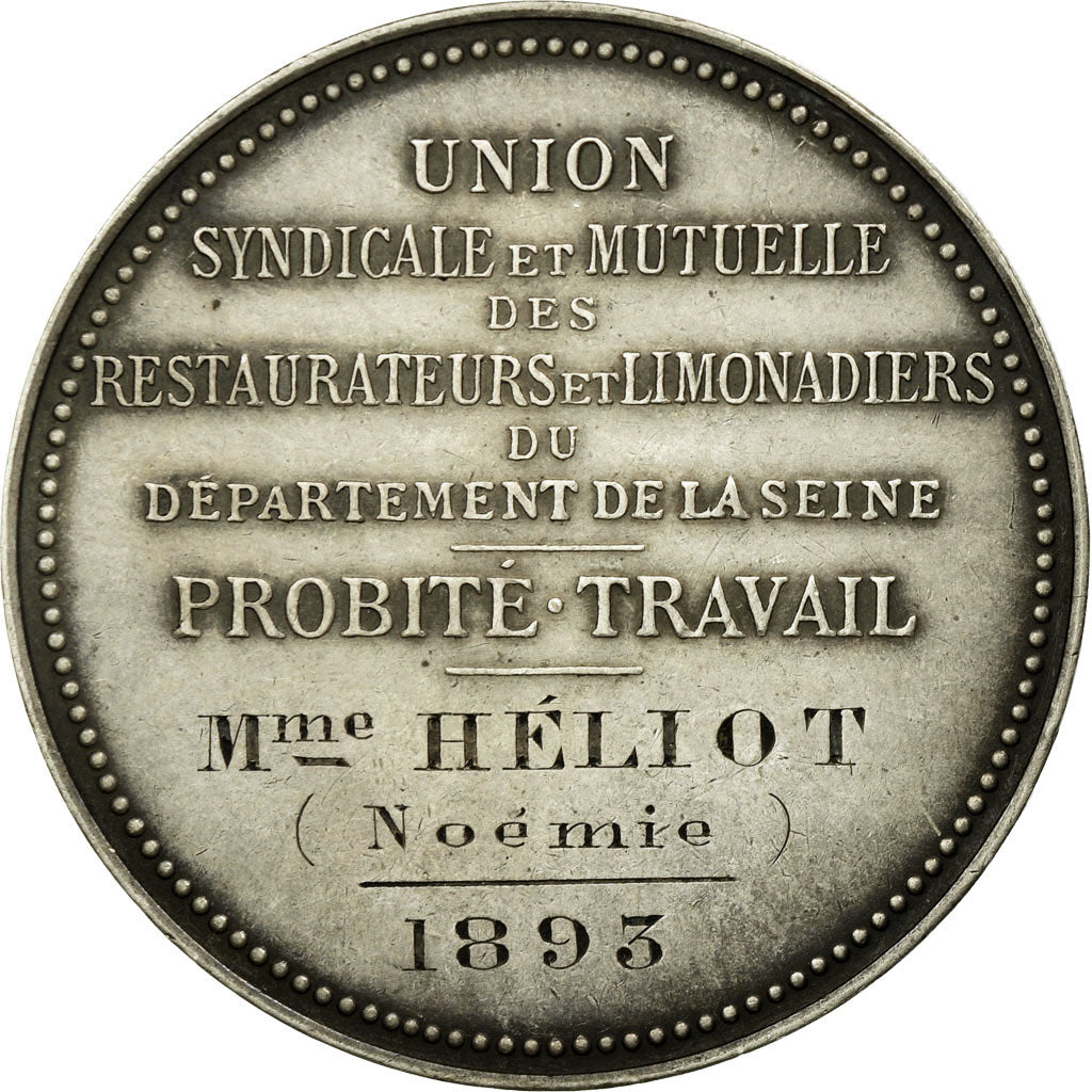 France, Token, Trades, 1893, AU(50-53), Silver