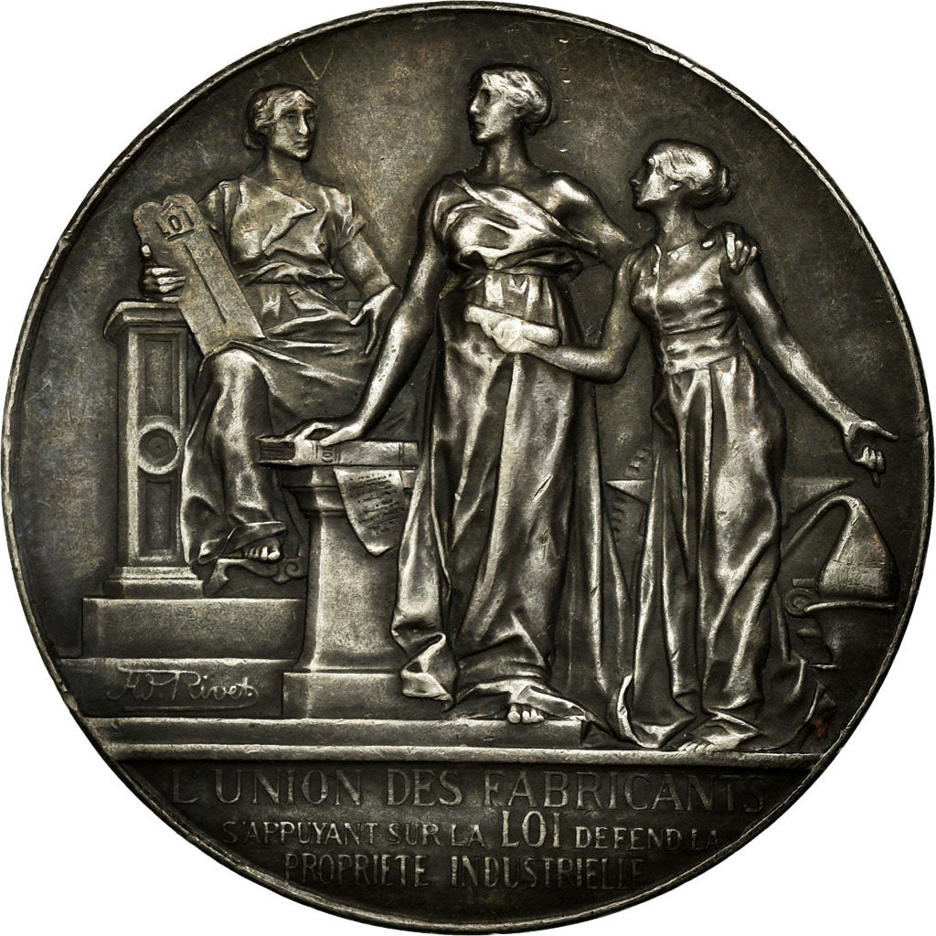 France, Token, Industry, Rivet, AU(50-53), Silver