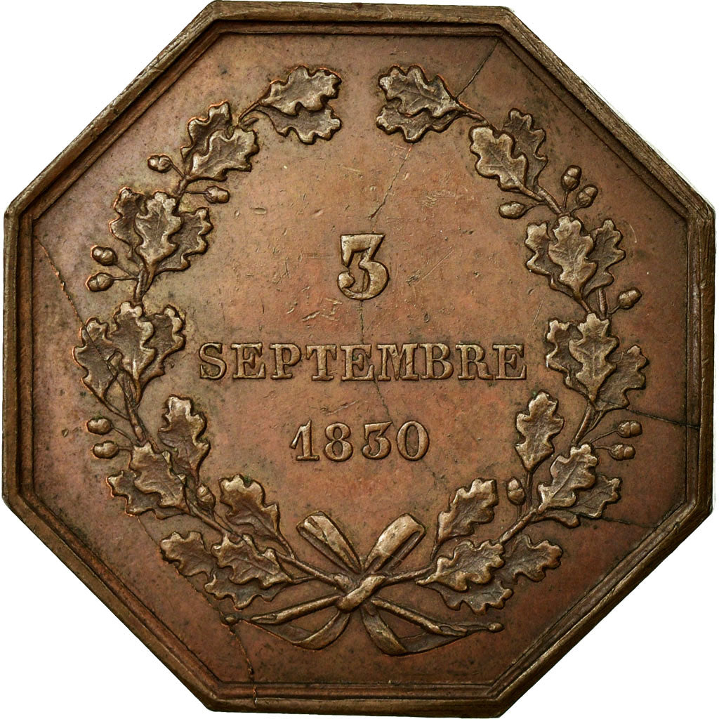 France, Token, Industry, 1830, Rogat, AU(55-58), Copper