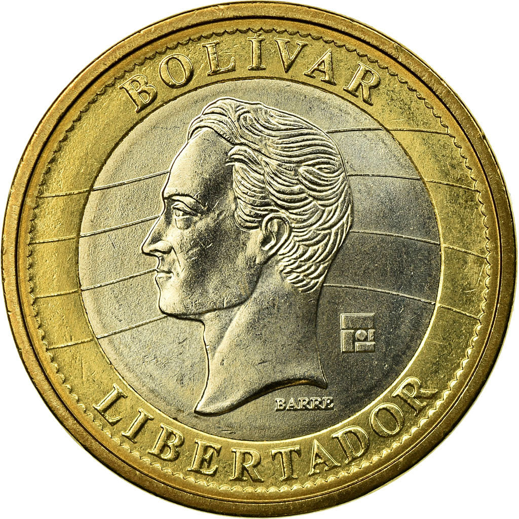 Moneta, Venezuela, Bolivar, 2007, Maracay, AU(55-58), Bimetaliczny, KM:93