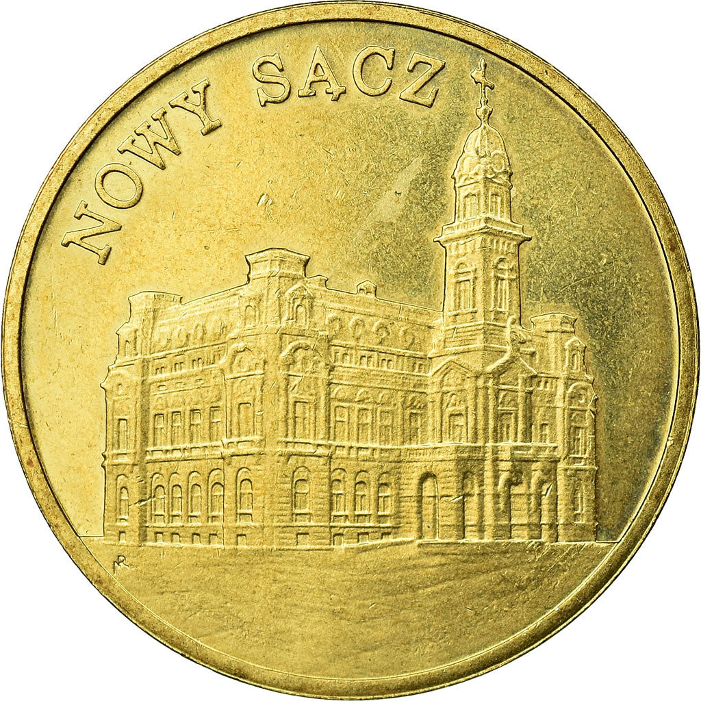 Münze, Polen, Nowy Sacz church, 2 Zlote, 2006, Warsaw, SS, Messing, KM:573