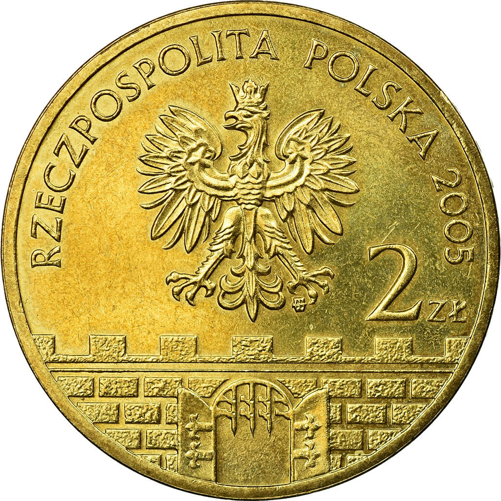 Münze, Polen, Wioclawek Cathedral, 2 Zlote, 2005, Warsaw, VZ, Messing, KM:529