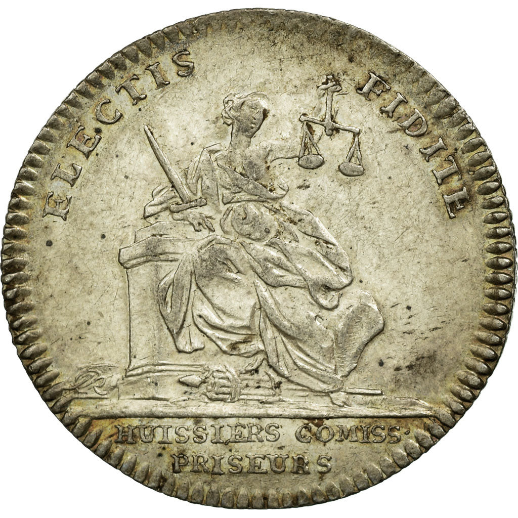 France, Token, Justice, AU(55-58), Silver, Feuardent:3326var
