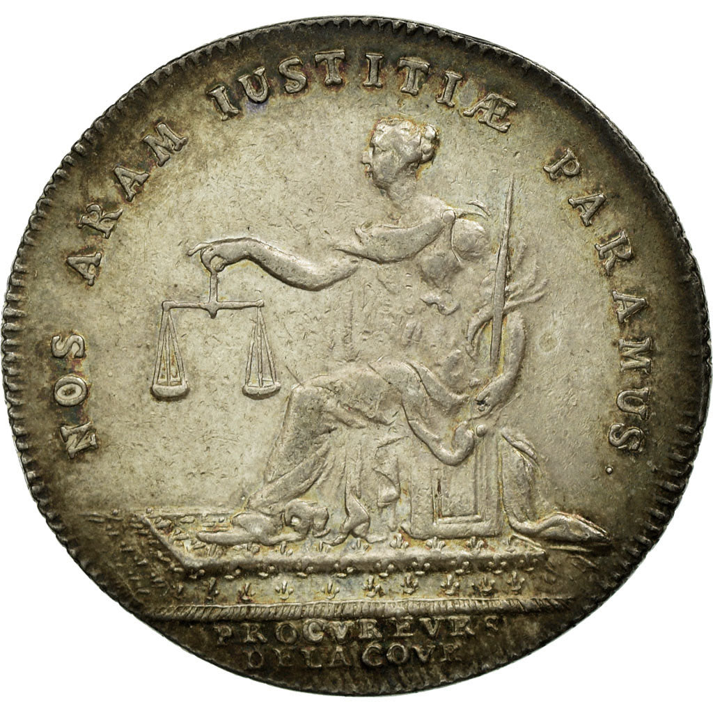 France, Token, Justice, AU(50-53), Silver, Feuardent:3228