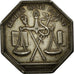 Francia, Token, Justice, 1822, BB+, Argento