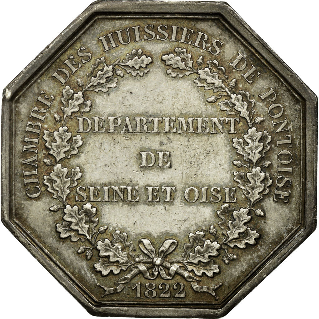 Francia, Token, Justice, 1822, BB+, Argento