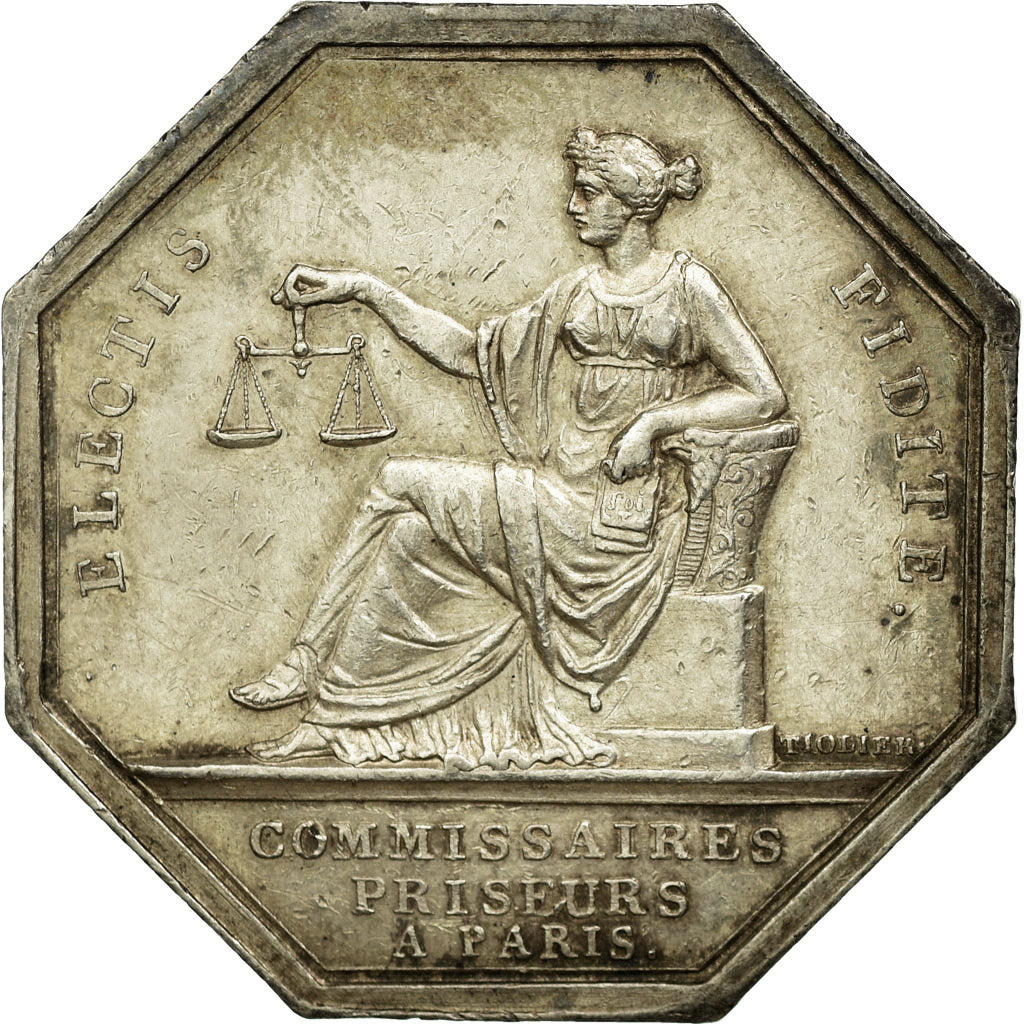 France, Token, Justice, Barre, AU(55-58), Silver