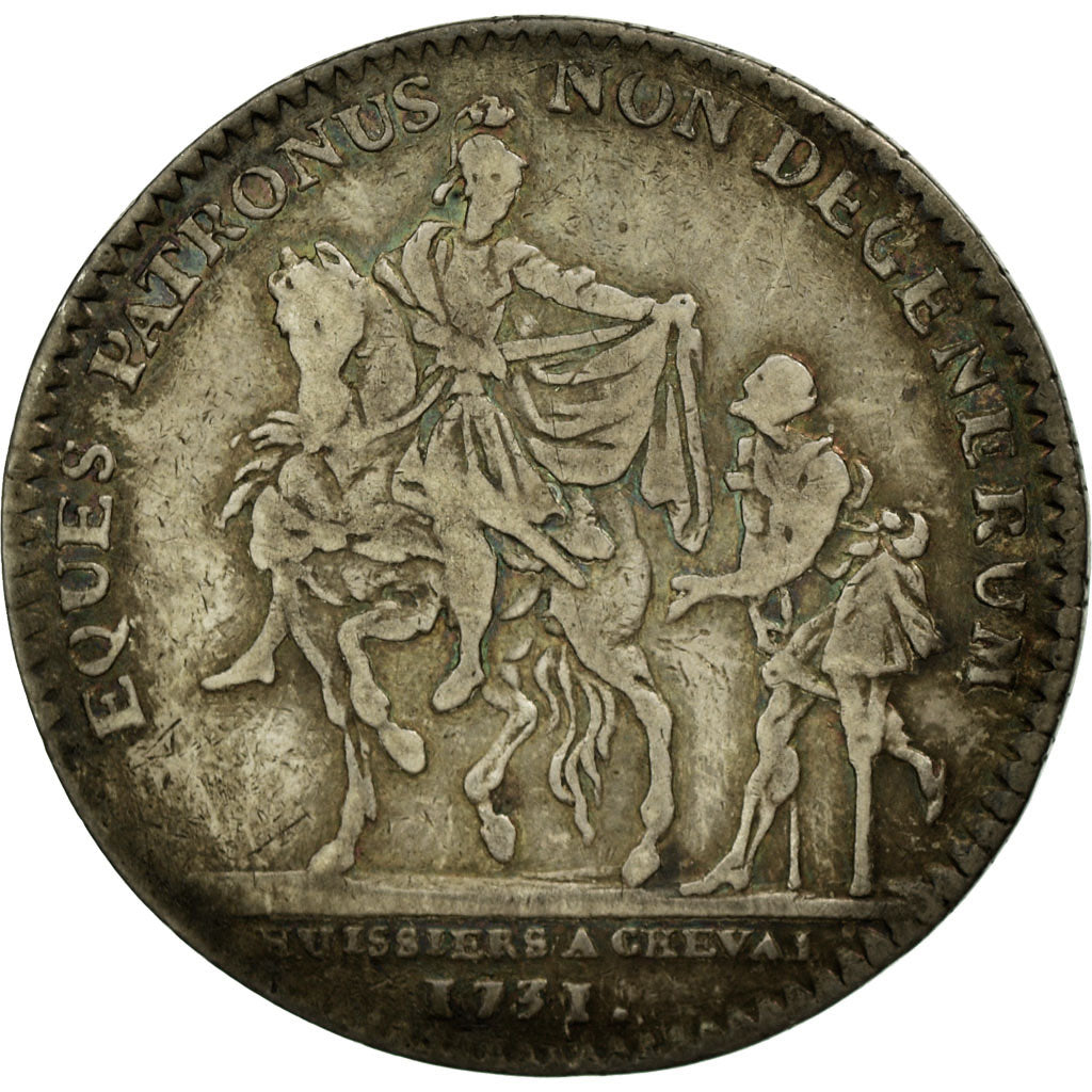 France, Token, Justice, 1731, Duvivier, EF(40-45), Silver, Feuardent:3315