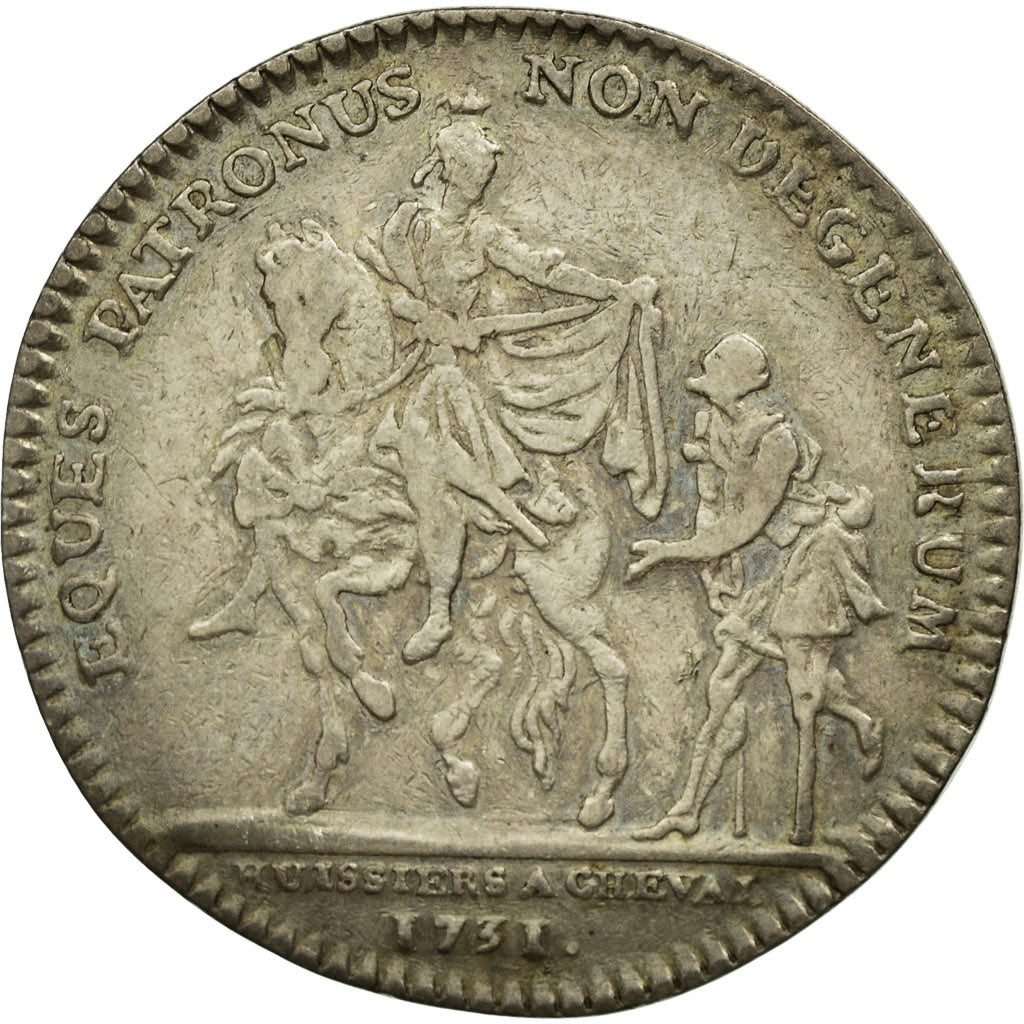 France, Token, Justice, 1731, EF(40-45), Silver, Feuardent:manque