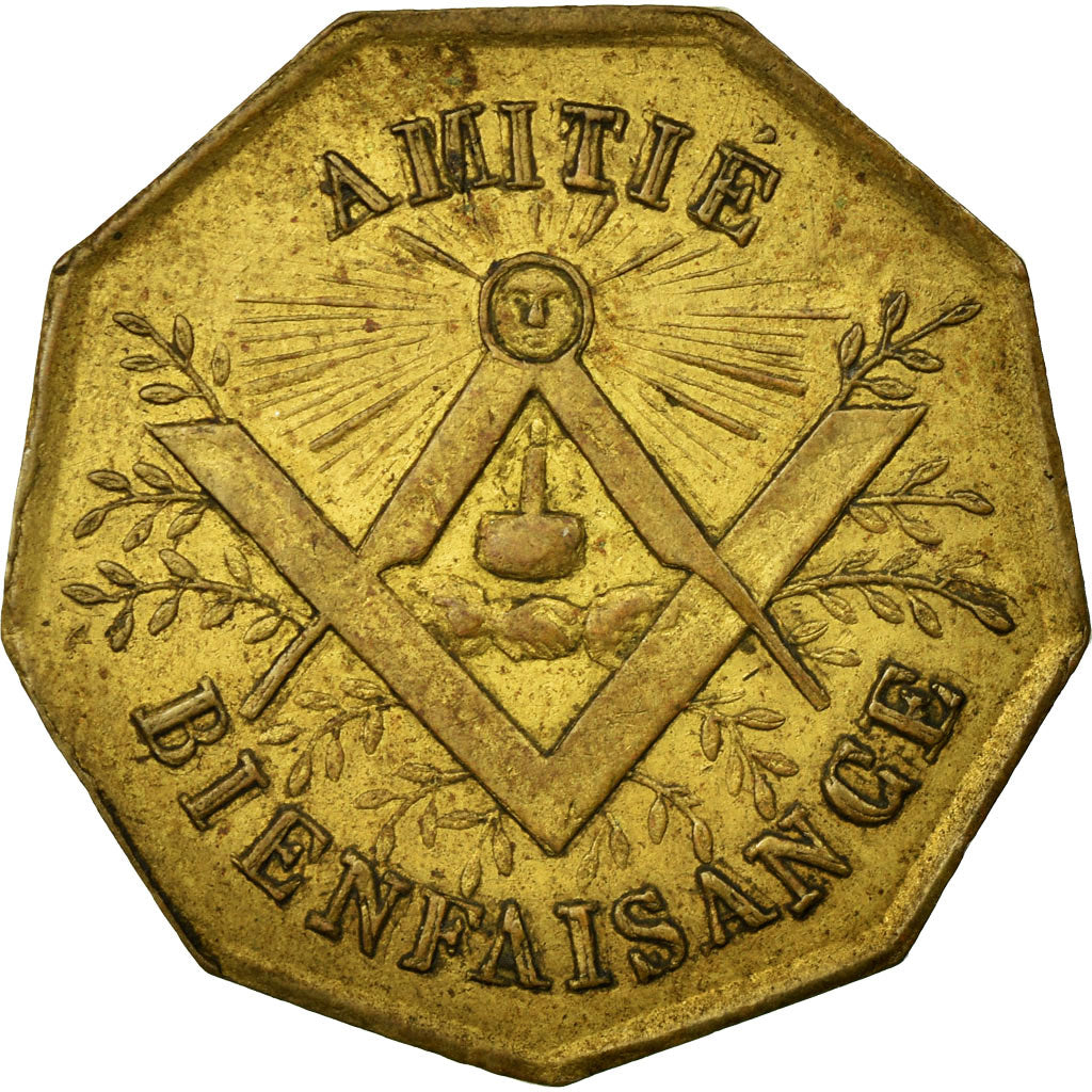 France, Token, Masonic, AU(55-58), Brass, Labouret:347