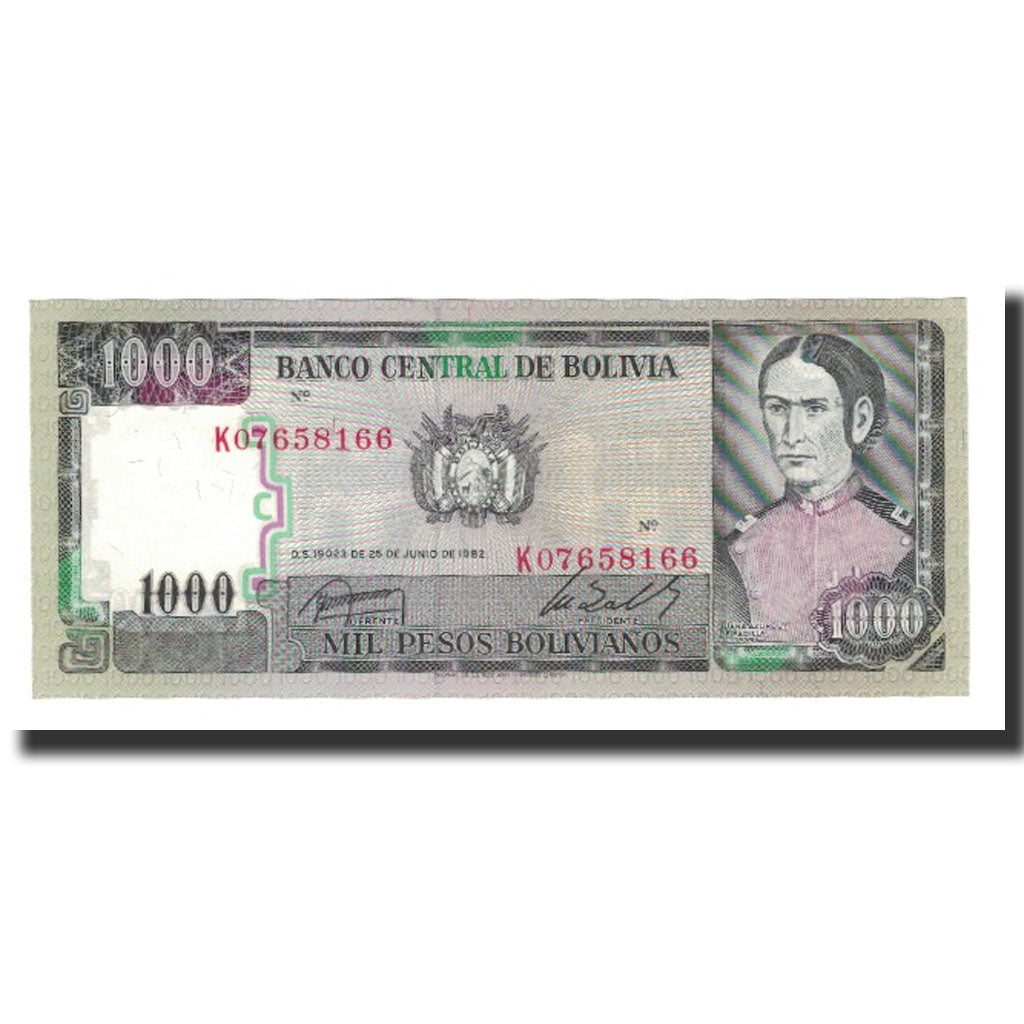 Bolivia, 1000 Pesos Bolivianos, 1982-06-25, UNC(65-70)