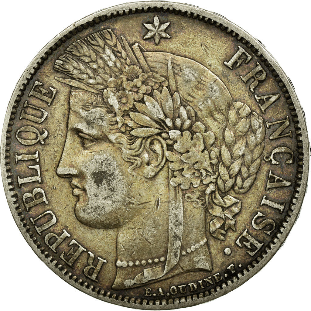 Coin, France, Cérès, 5 Francs, 1870, Paris, EF(40-45), Silver, Gadoury:743
