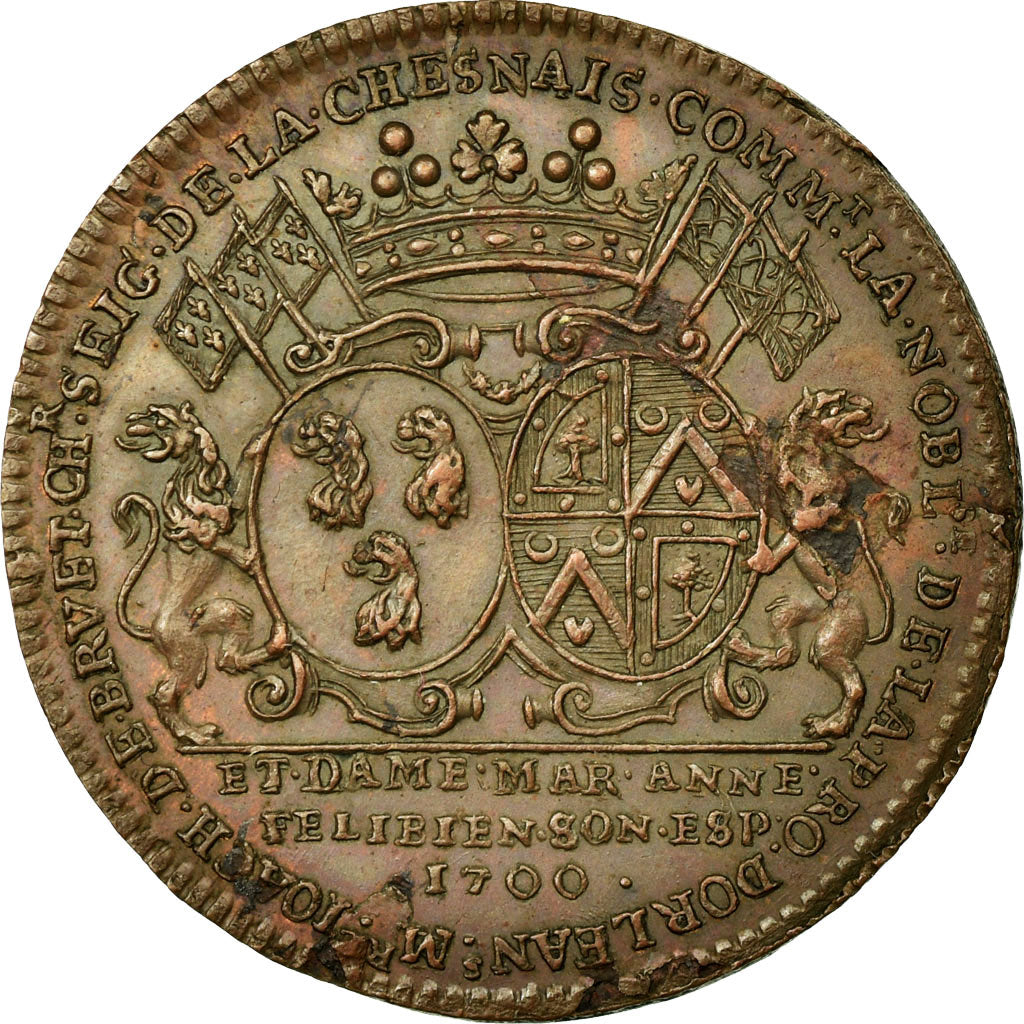 Francia, Token, Royal, 1700, MBC+, Cobre, Feuardent:8199