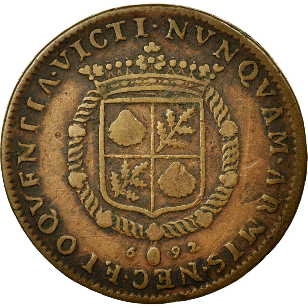 France, Token, Royal, 1692, EF(40-45), Copper, Feuardent:6509