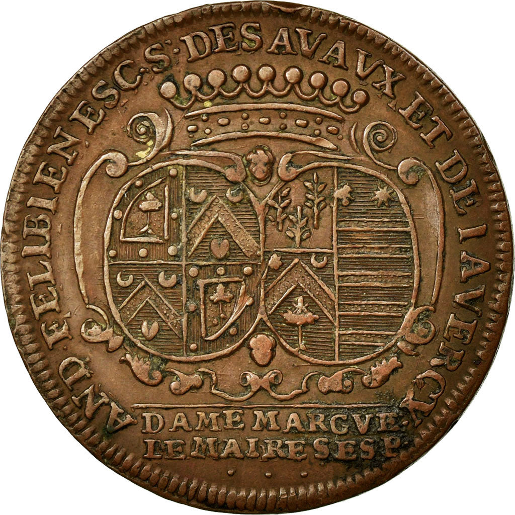 France, Token, Royal, 1697, AU(50-53), Copper, Feuardent:9325