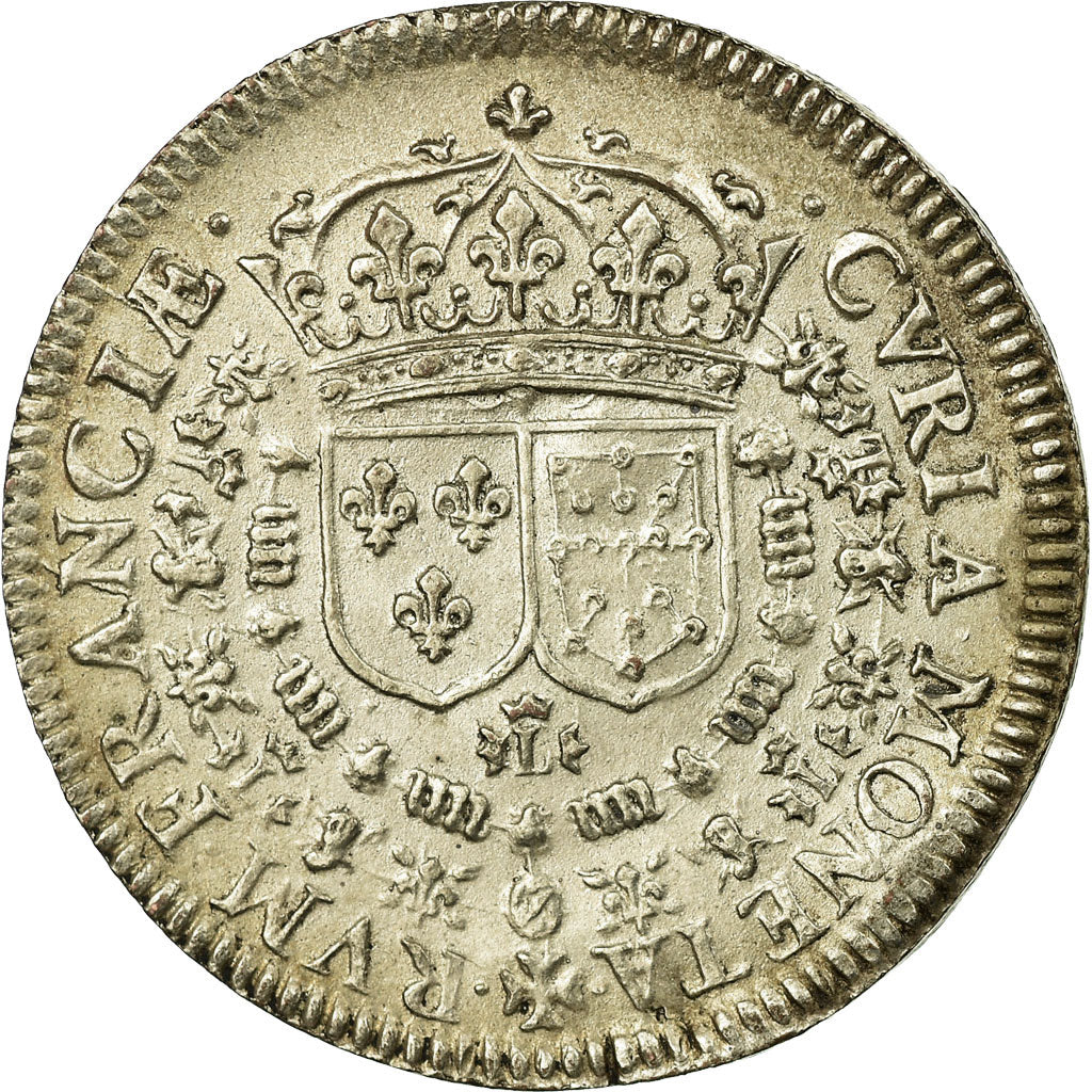 France, Token, Royal, 1589, AU(50-53), Copper, Feuardent:9571var