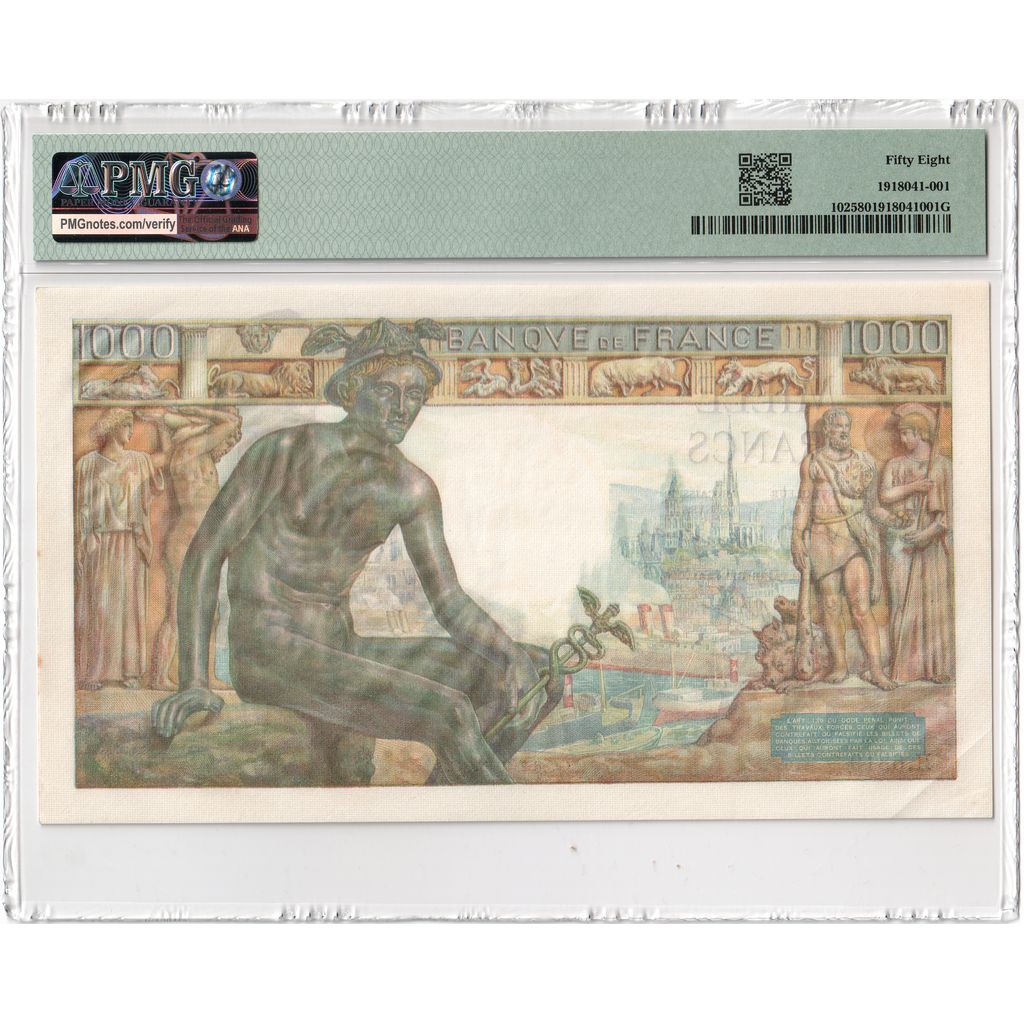 Francia, 1000 Francs, Déesse Déméter, 1943-07-08, H.6819, SC